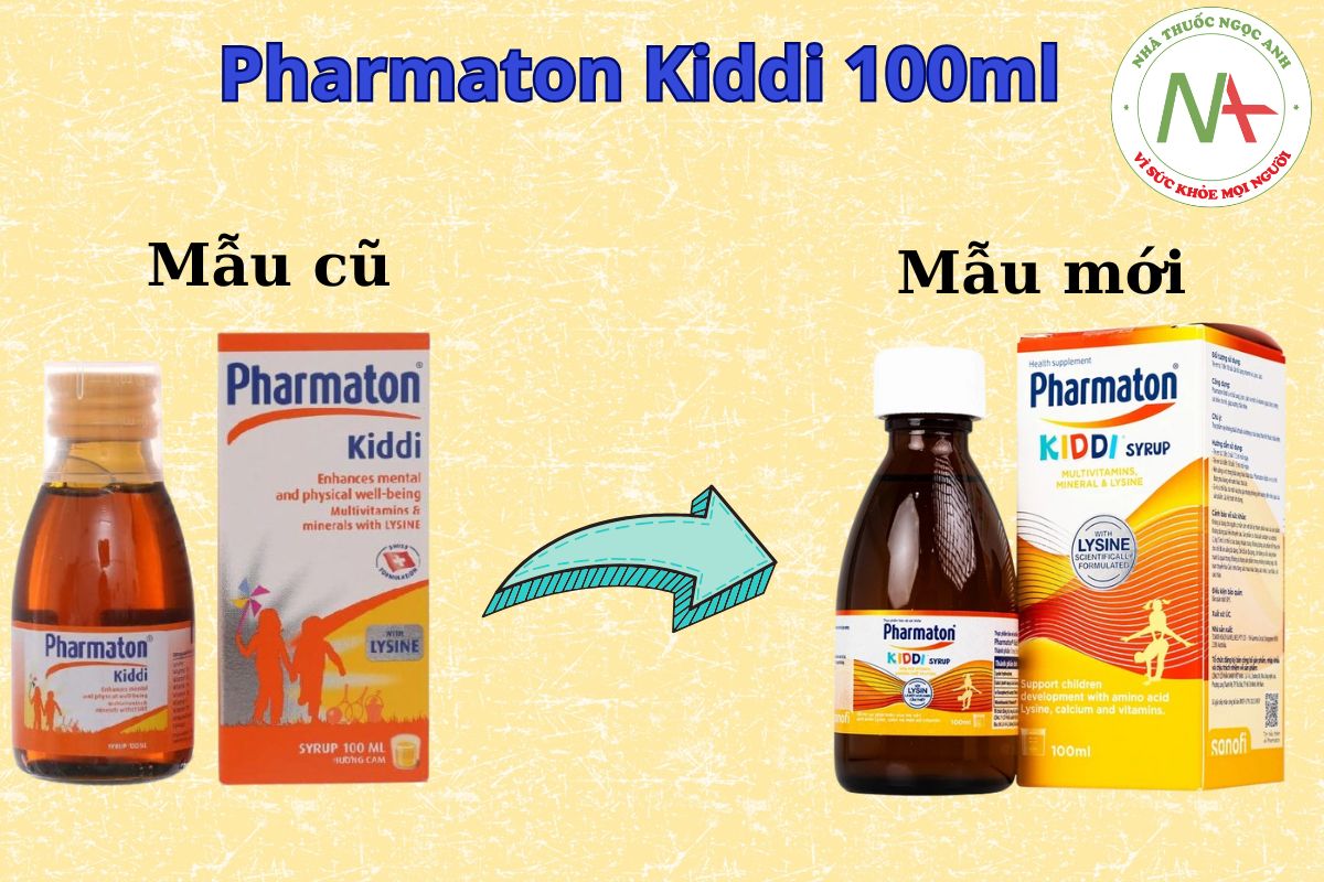 Thay đổi mẫu Siro Pharmaton Kiddi 100ml