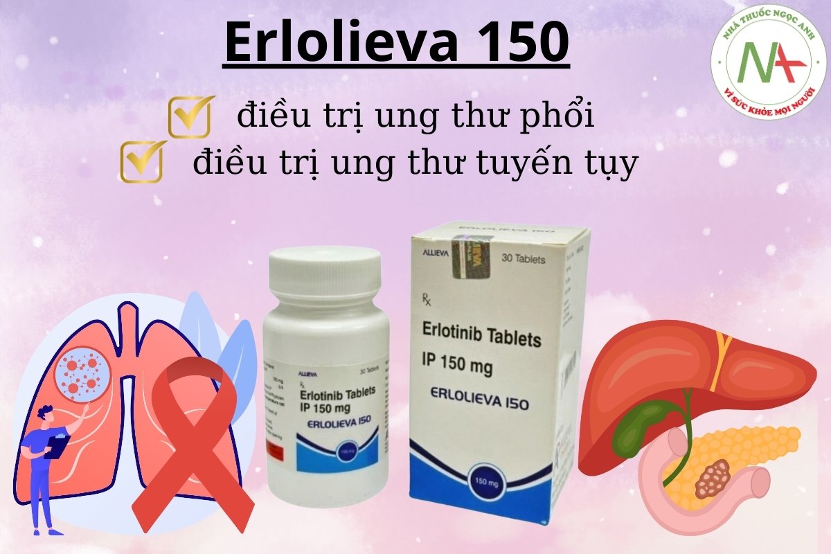 Thuốc Erlolieva 150 điều trị ung thư phổi và ung thư tụy