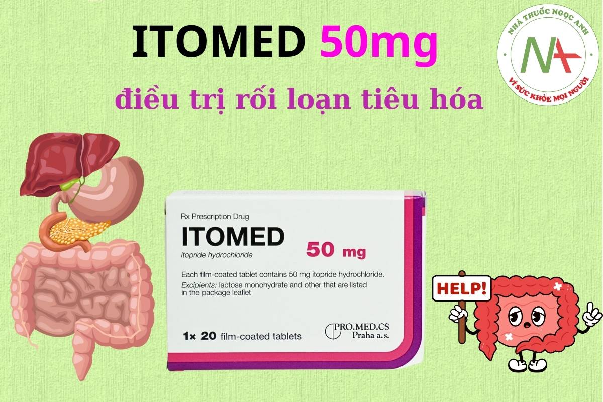 Itomed 50mg điều trị rối loạn tiêu hóa