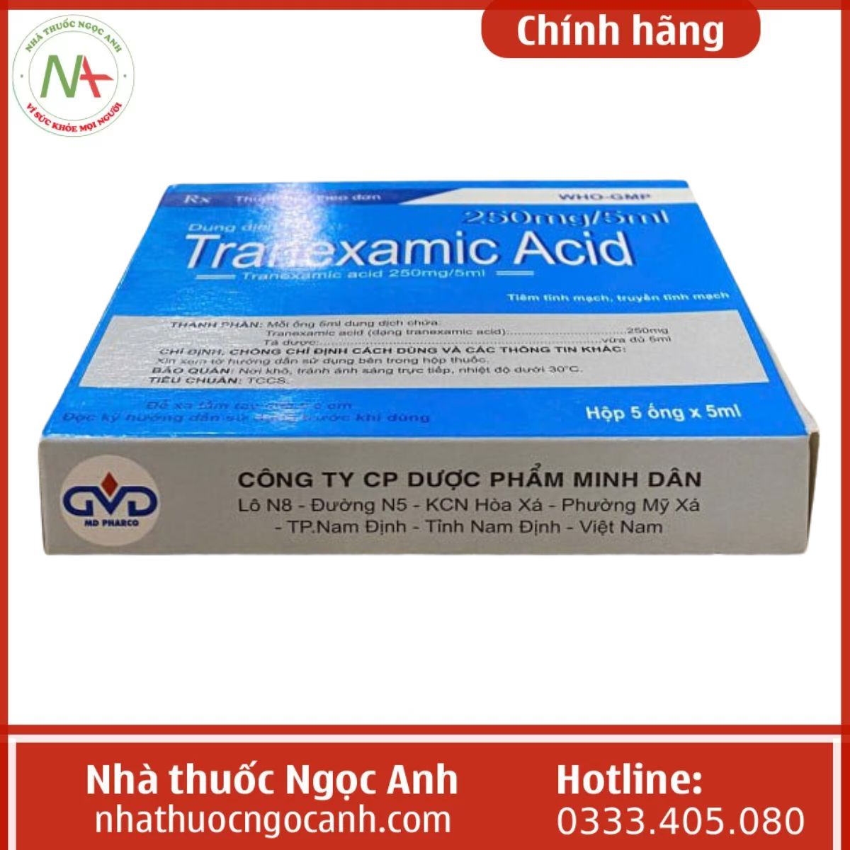 Tranexamic Acid 250mg/5ml MD Pharco