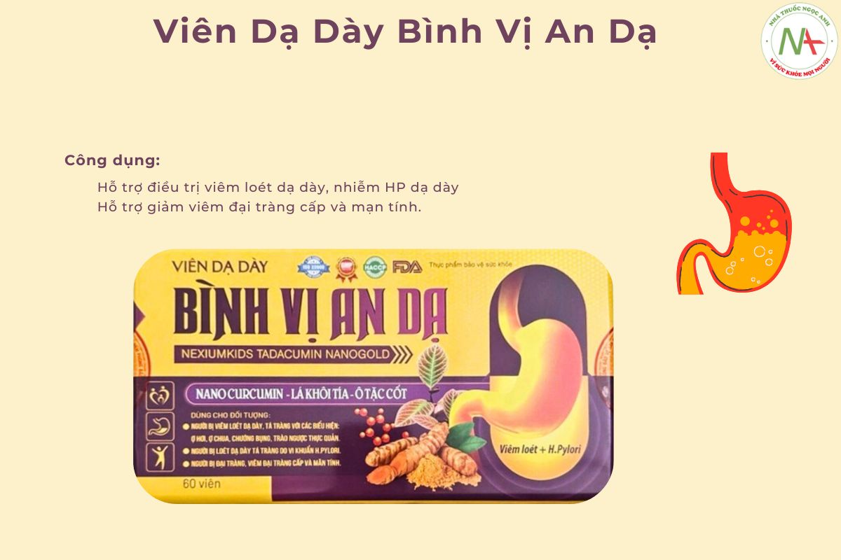 Viên Dạ Dày Bình Vị An Dạ Nexiumkids Tadacumin Nanogold