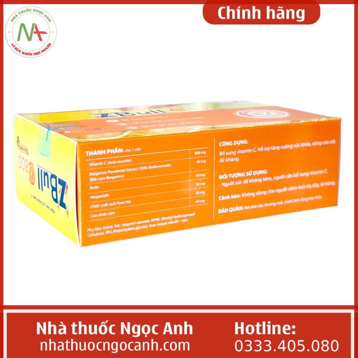 Viên Tăng Lực Nhân Sâm-C ZBull C800