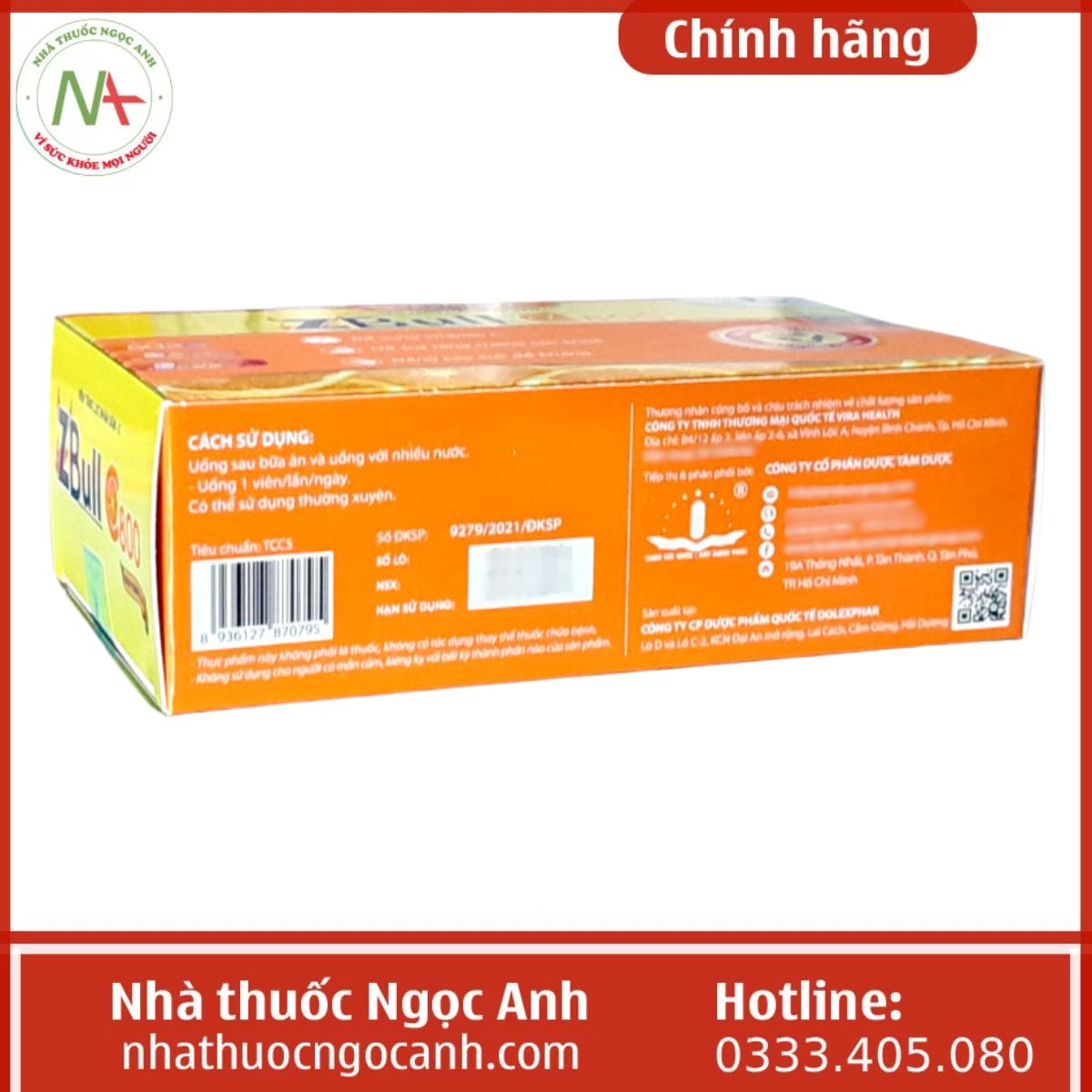 Viên Tăng Lực Nhân Sâm-C ZBull C800