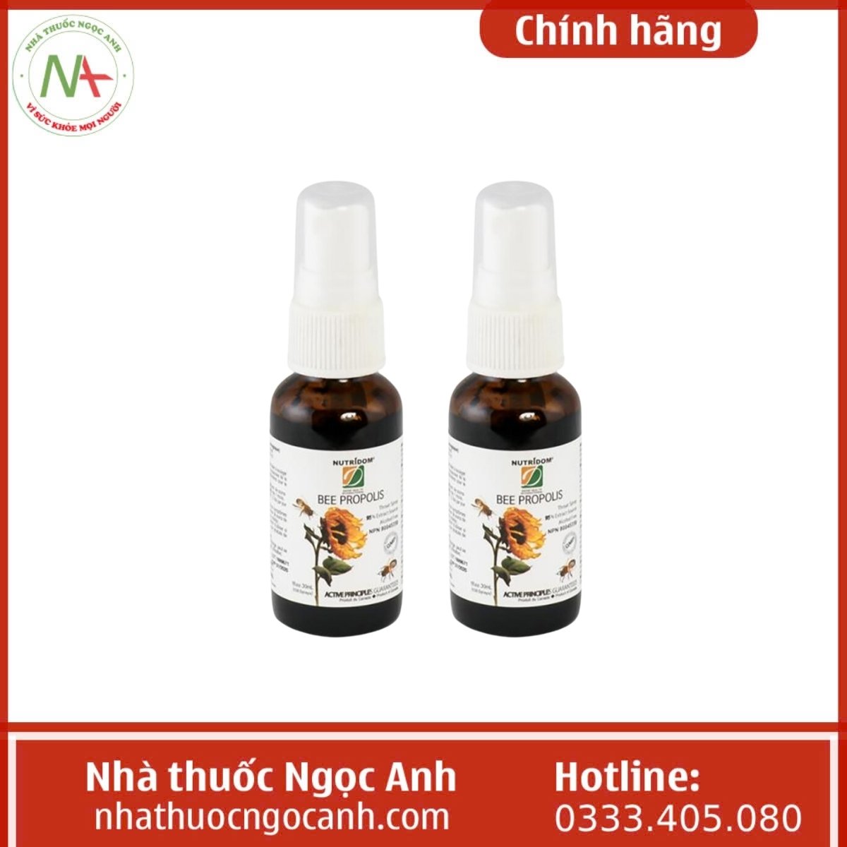 Xịt Keo ong Nutridom Premium Bee Propolis Spray