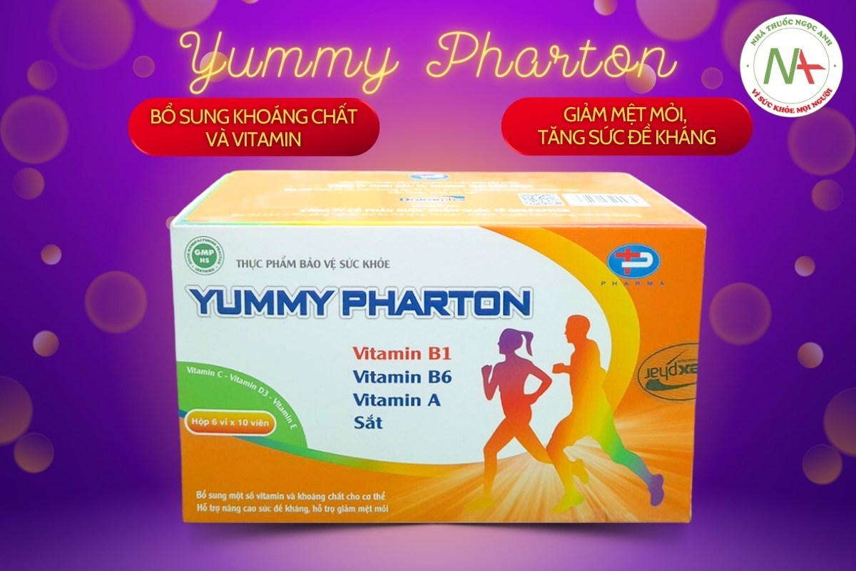 Yummy Pharton bổ sung vitamin và khoáng chất, hỗ trợ giảm mệt mỏi, tăng cường đề kháng