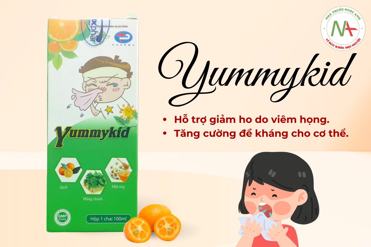 Yummykid hỗ trợ giảm ho, tăng cường đề kháng