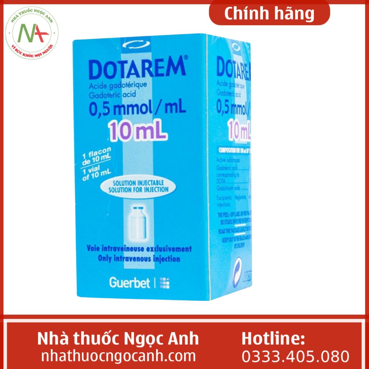 Thuốc Dotarem 10ml - sử dụng trong mục đích chẩn đoán hình ảnh