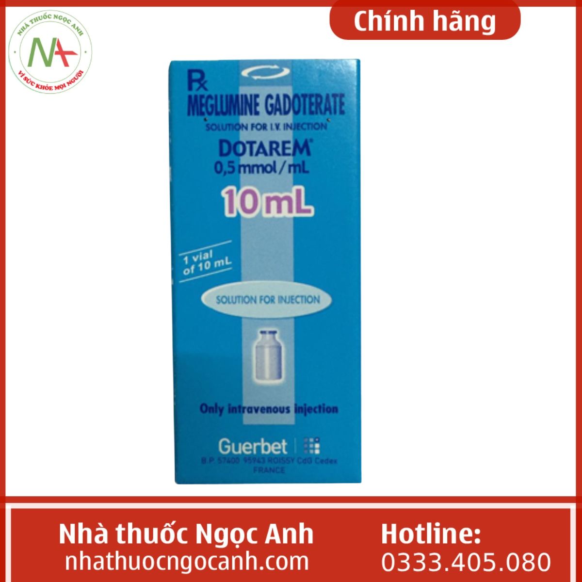 Thuốc Dotarem 10ml - sử dụng trong mục đích chẩn đoán hình ảnh