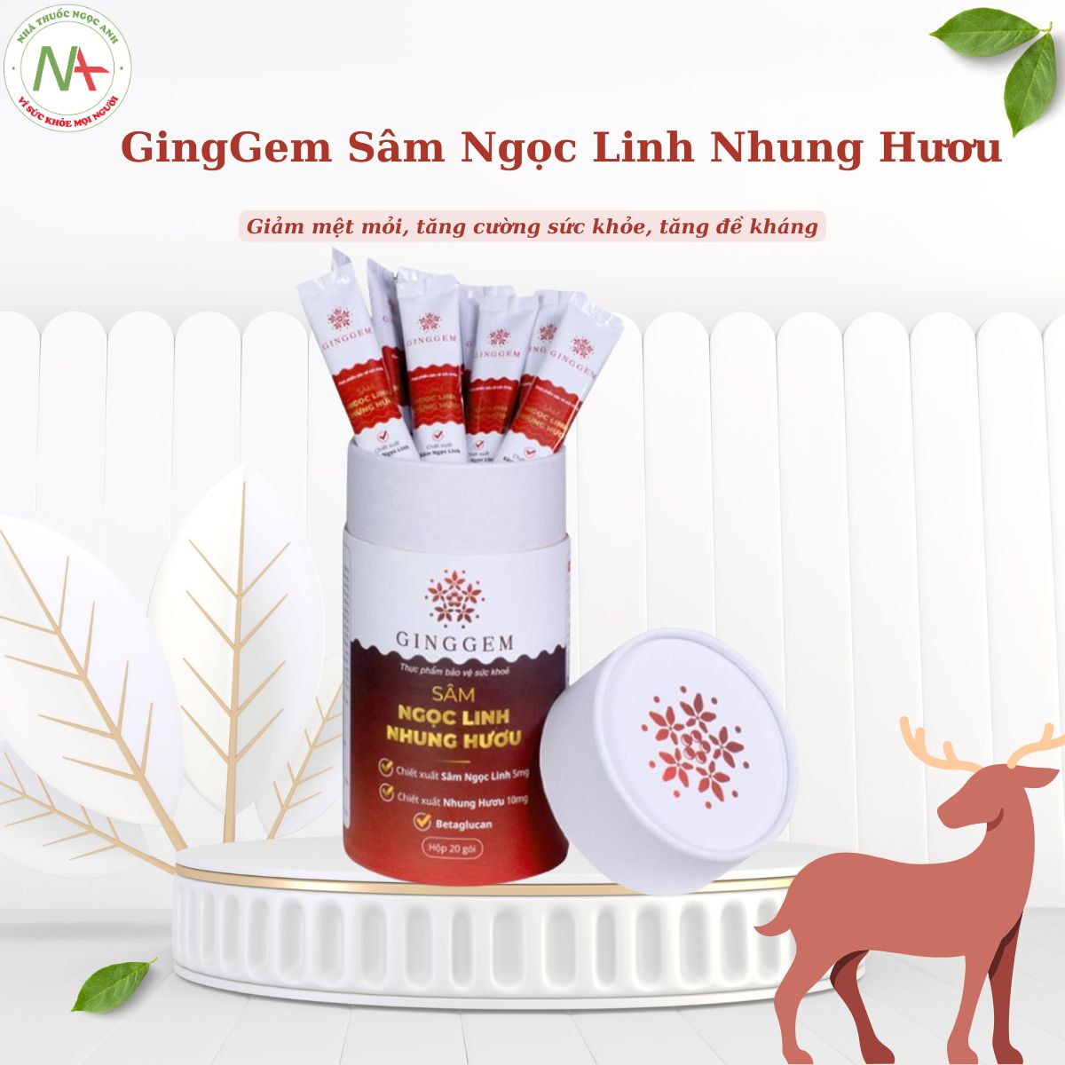 GingGem Sâm Ngọc Linh Nhung Hươu