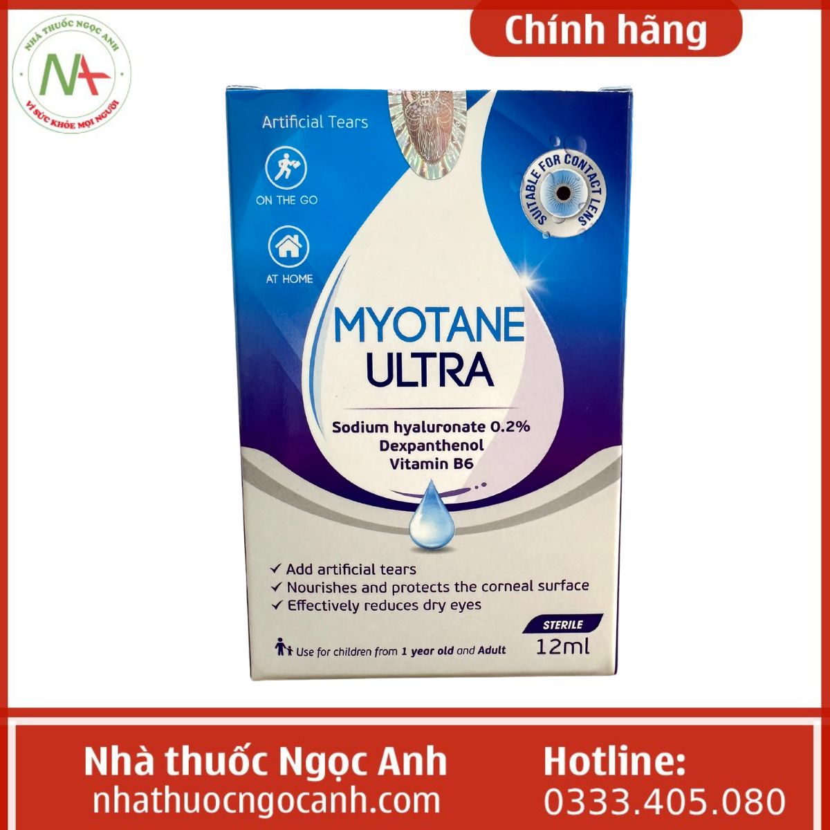 Nước mắt nhân tạo Myotane ultra