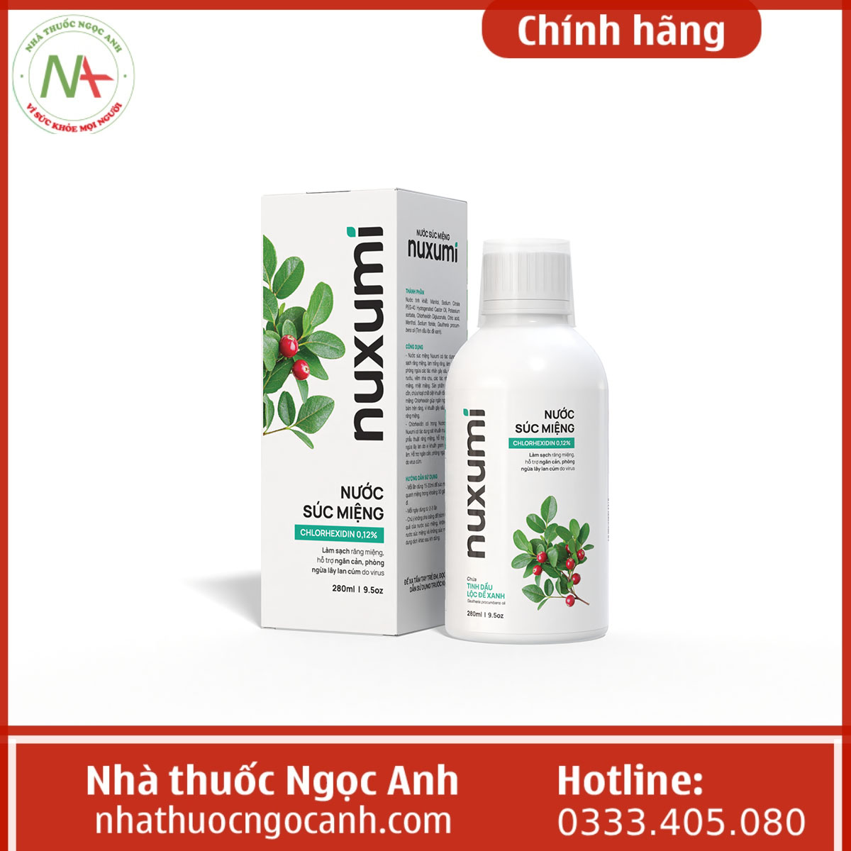 Nước xúc miệng Nuxumi 280ml