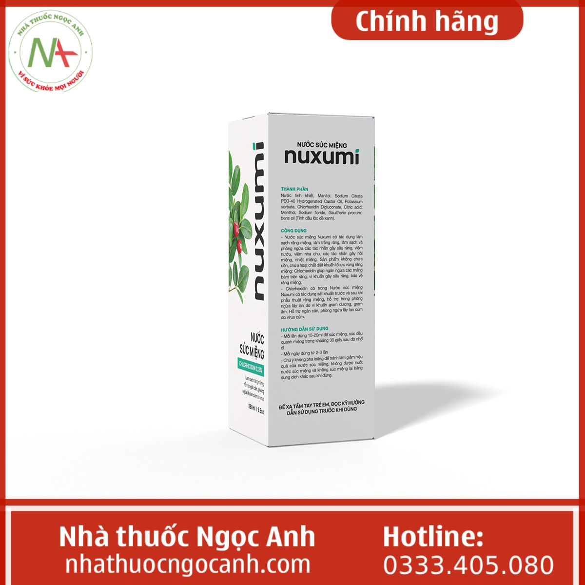 Nước xúc miệng Nuxumi 280ml