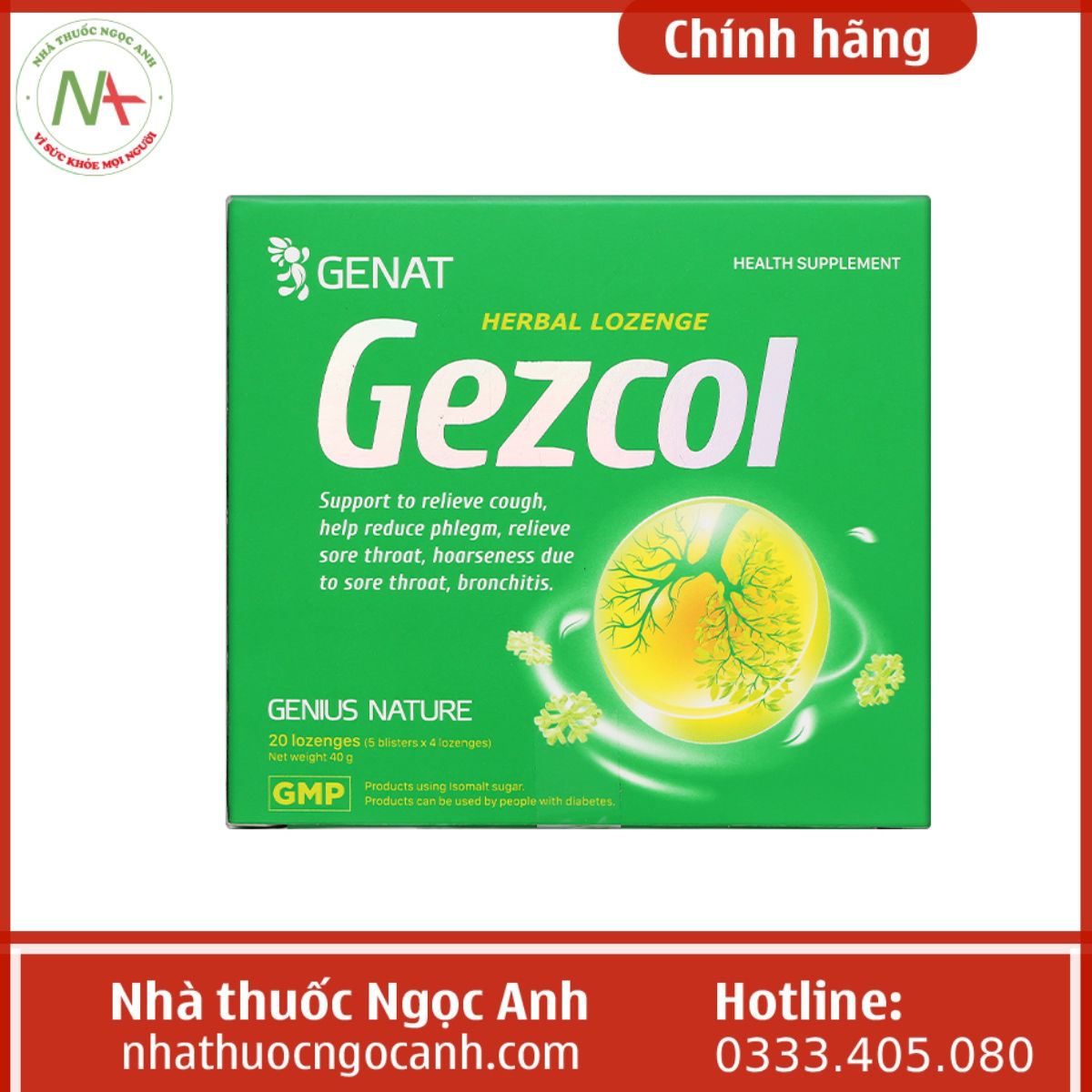 Viên ngậm thảo mộc Gezcol