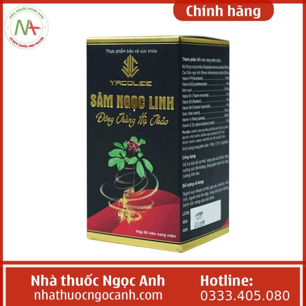 Yacolee Sâm Ngọc Linh Đông Trùng Hạ Thảo