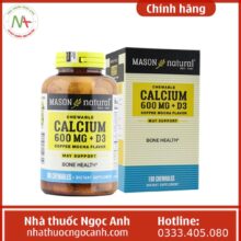 Chewable Calcium 600Mg + D3 Mason Natural