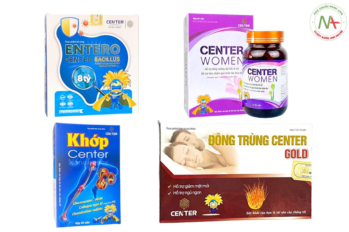 Một số sản phẩm do Công ty Cổ phần Thương mại Center phân phối