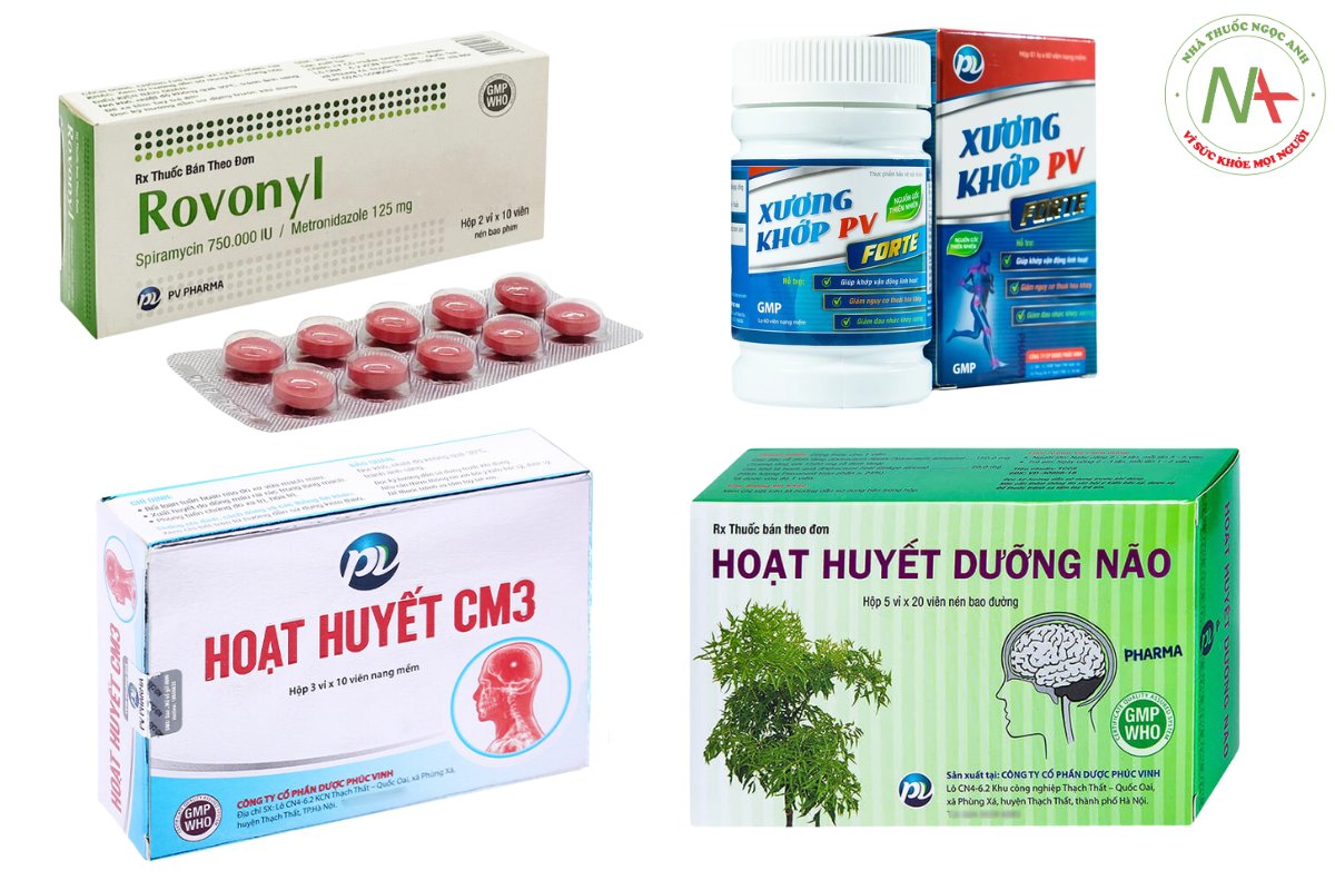 Một số sản phẩm của Dược Phúc Vinh