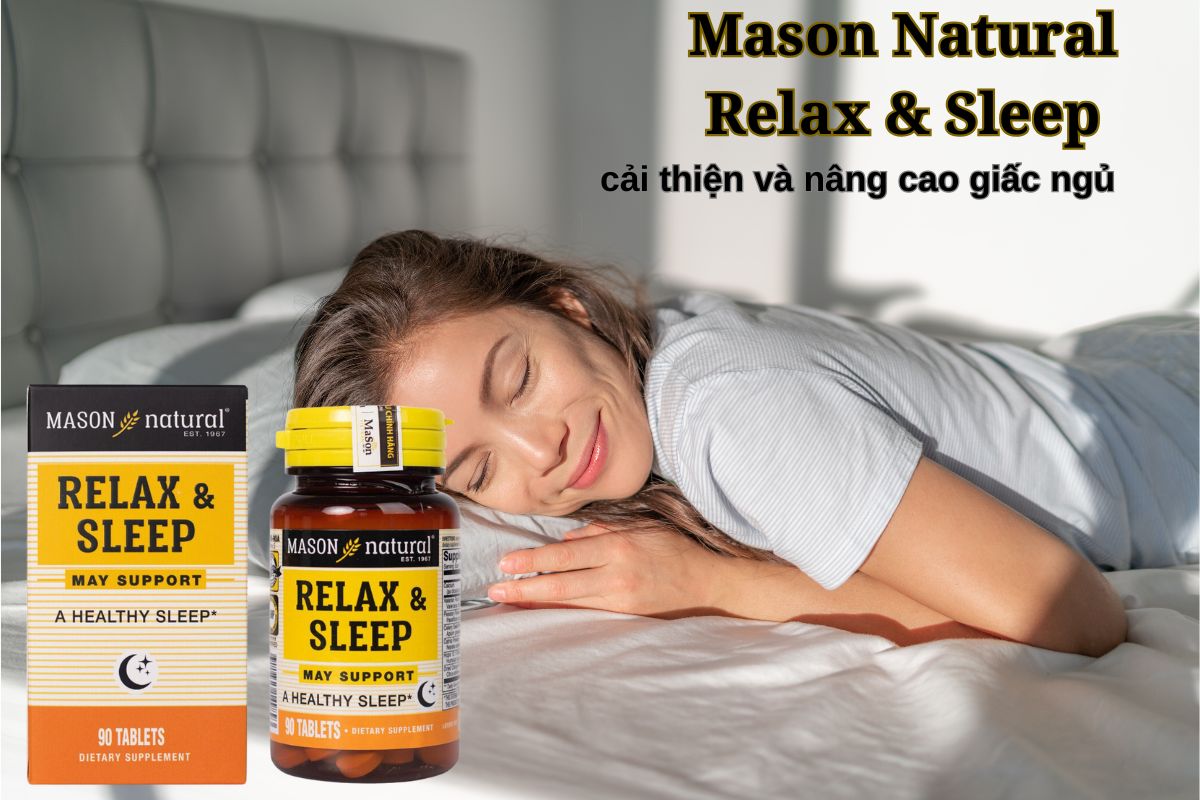 Viên Mason Natural Relax & Sleep giúp ngủ ngon hơn