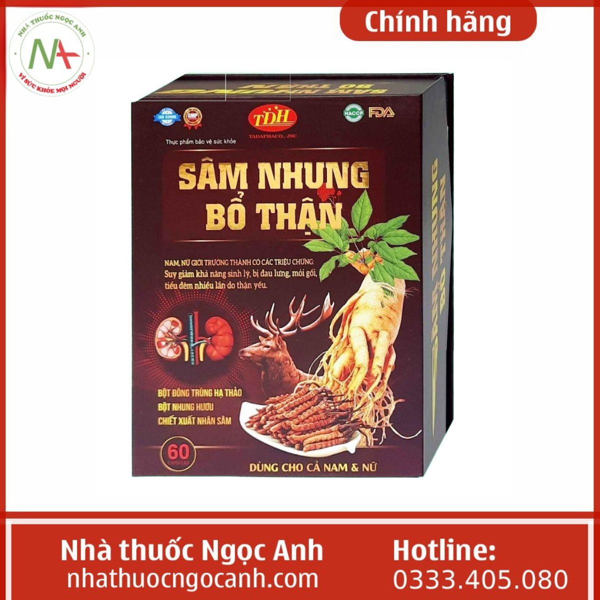 Sâm nhung bổ thận Tadaphaco