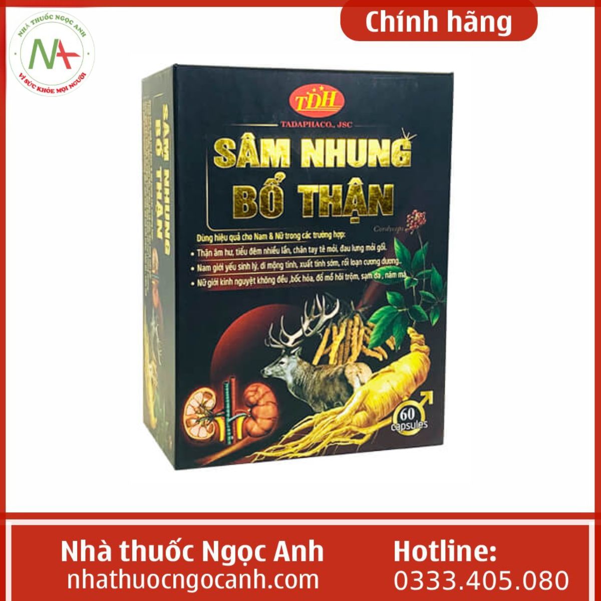 Sâm nhung bổ thận Tadaphaco