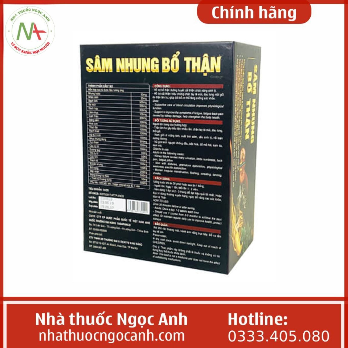 Sâm nhung bổ thận Tadaphaco