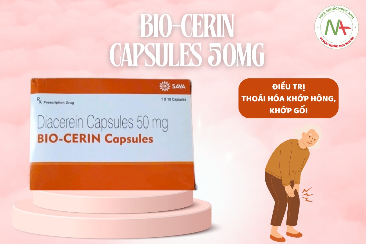 Thuốc Bio-Cerin Capsules 50mg điều trị thoái hóa khớp hông, khớp gối