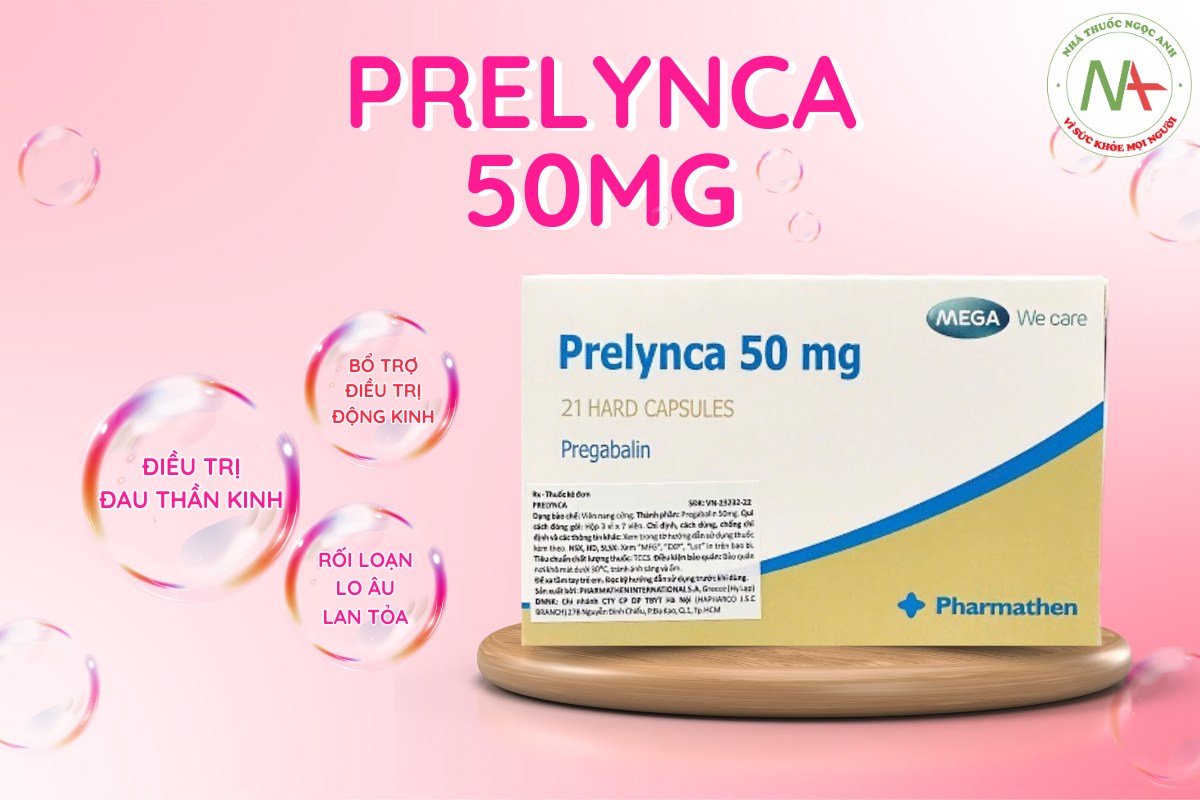 Thuốc Prelynca 50mg điều trị đau thần kinh, động kinh và rối loạn lo âu lan tỏa