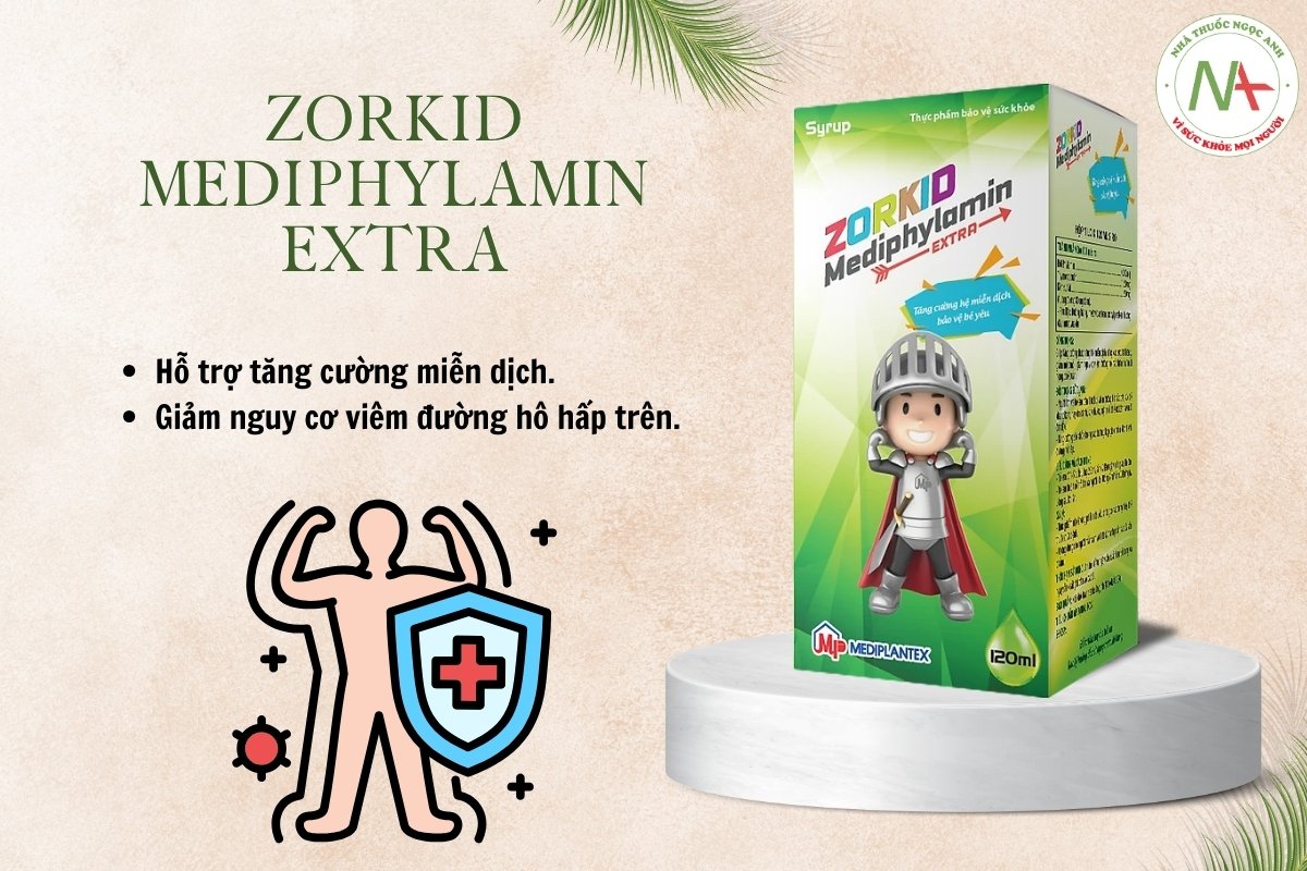 Zorkid Mediphylamin Extra hỗ trợ tăng cường miễn dịch