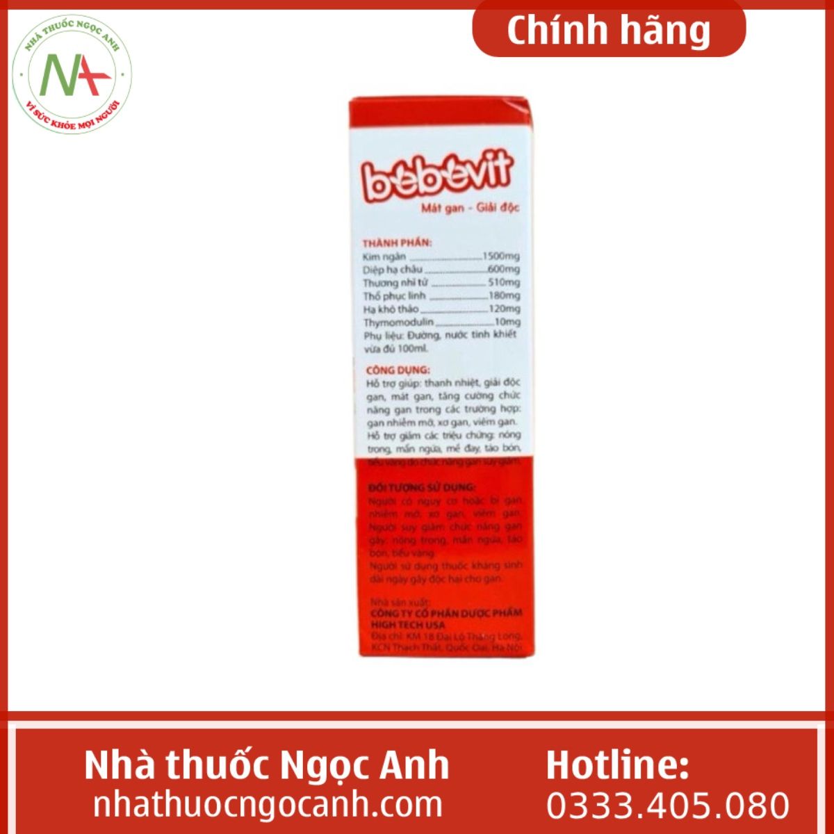 Bebevit Mát gan - Giải độc