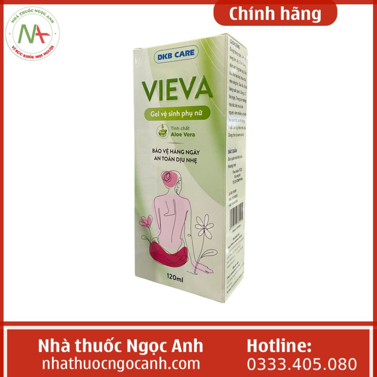 Gel vệ sinh phụ nữ Vieva Tinh chất Aloe Vera 120ml