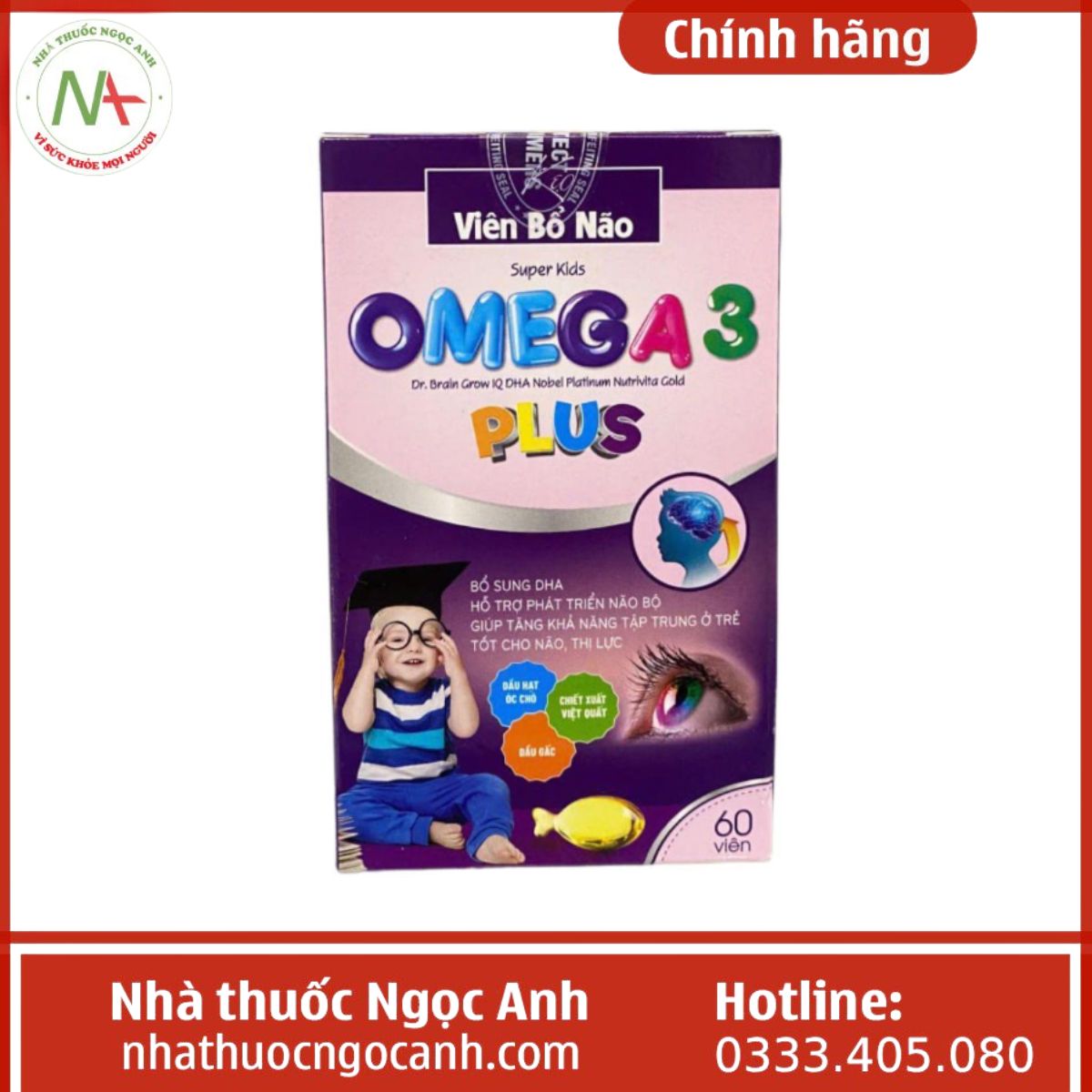 Viên bổ não Super Kids Omega 3 Plus