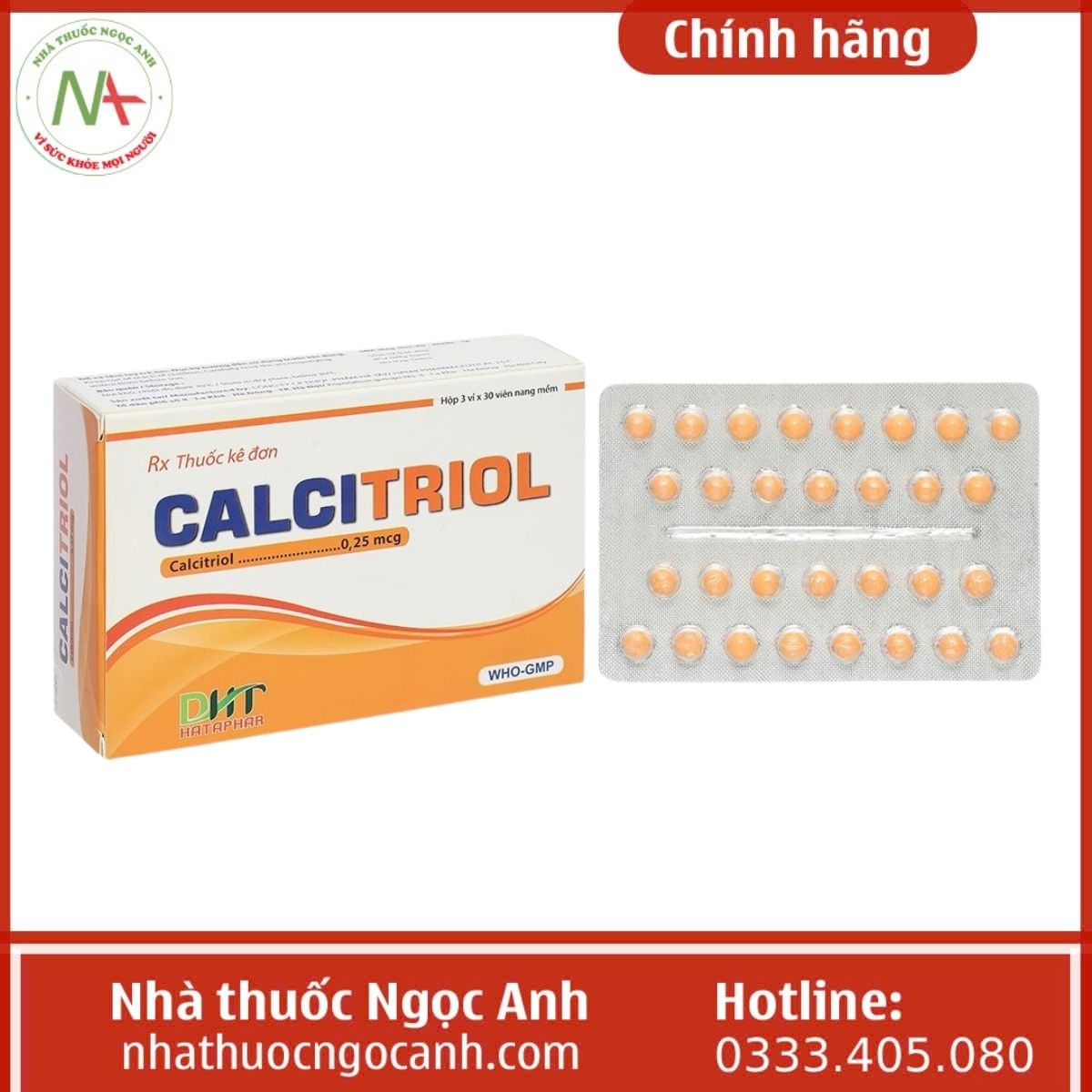 Calcitriol 0.25mcg Dược Hà Tây