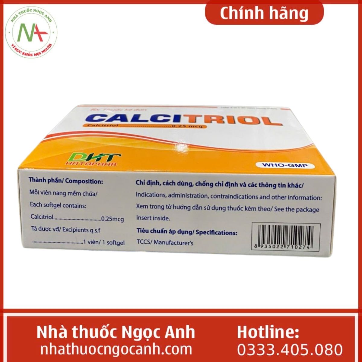 Calcitriol 0.25mcg Dược Hà Tây