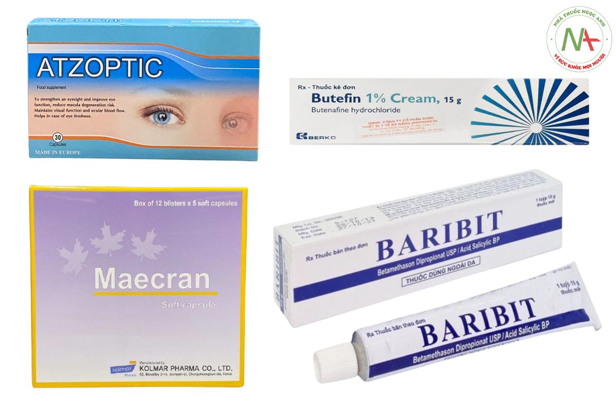 Một số sản phẩm do Công ty Cổ phần Dược phẩm Việt Nga phân phối