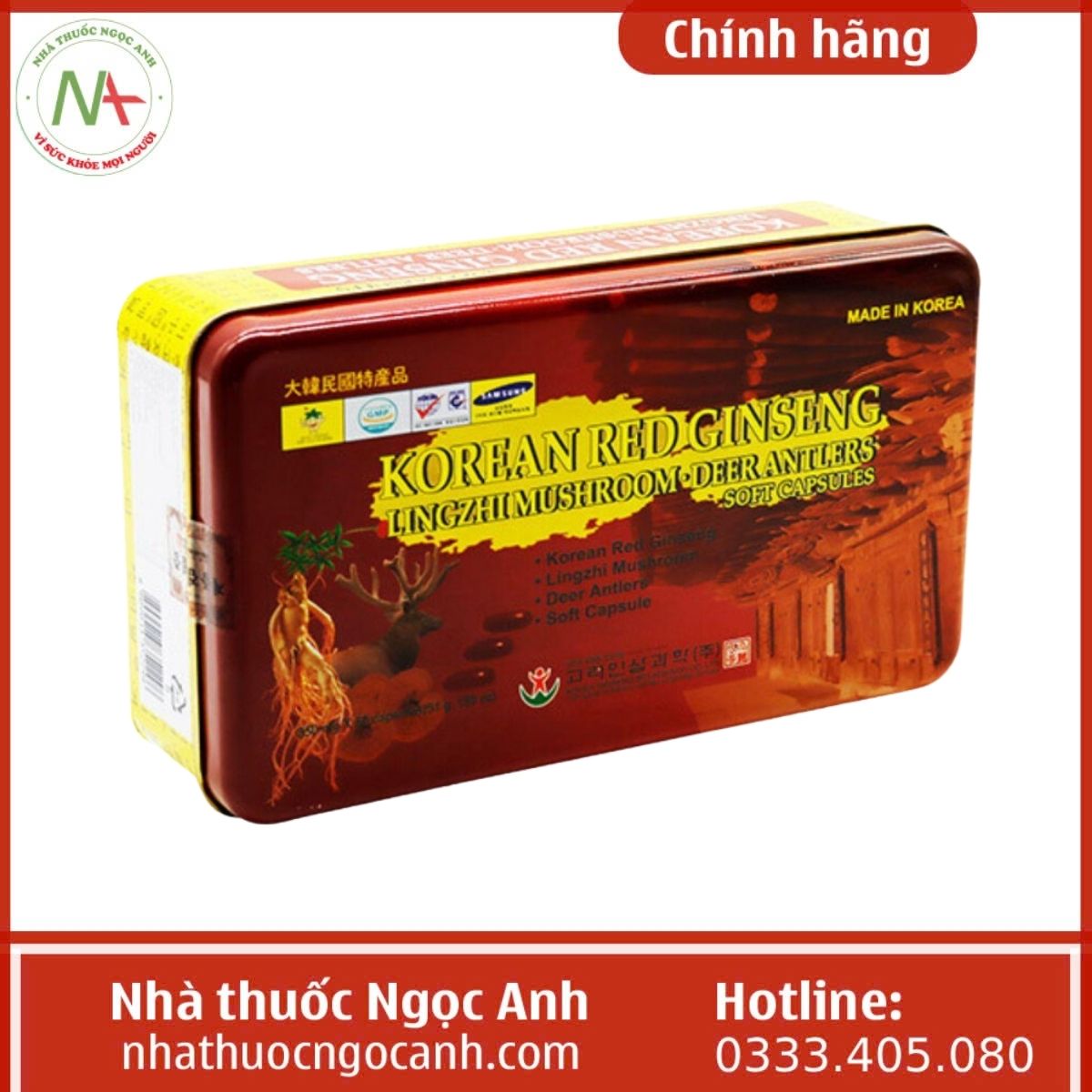 Đạm tổng hợp hồng sâm Lingzhi Mushroom Deer Antlers