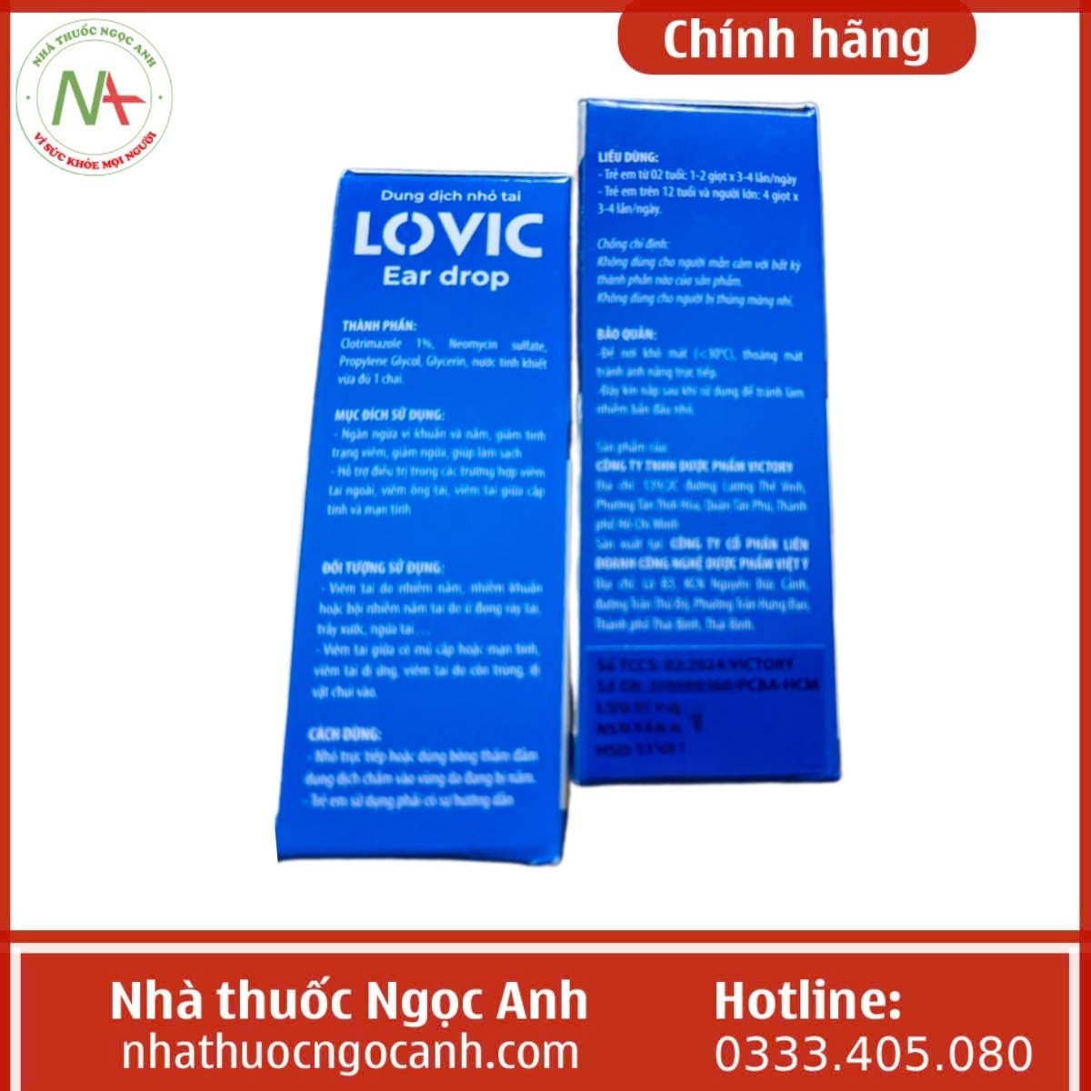 Dung dịch nhỏ tai LOVIC Ear drop