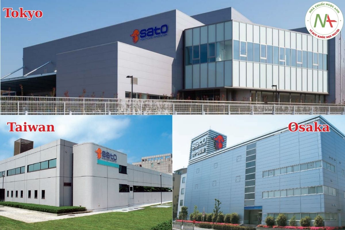 Trung tâm phân phối tại Tokyo, Taiwan và Osaka của Dược phẩm Sato