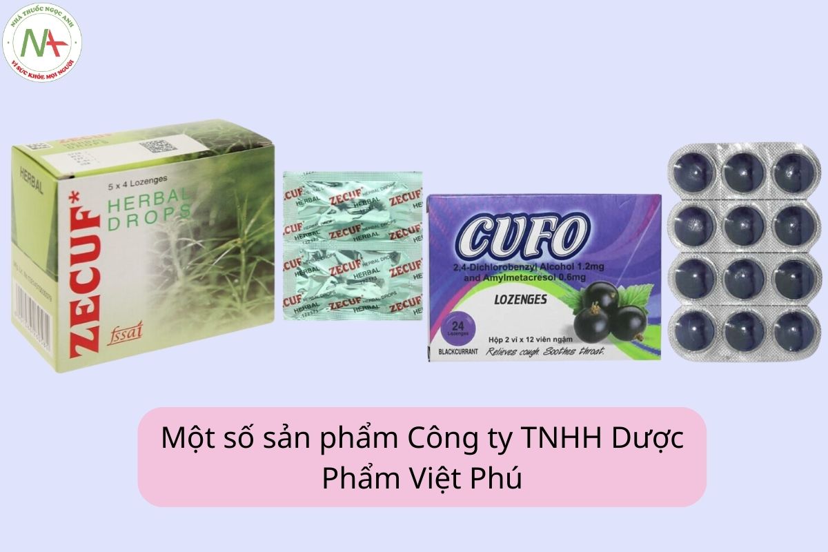 Một số sản phẩm của Công ty TNHH Dược Phẩm Việt Phú