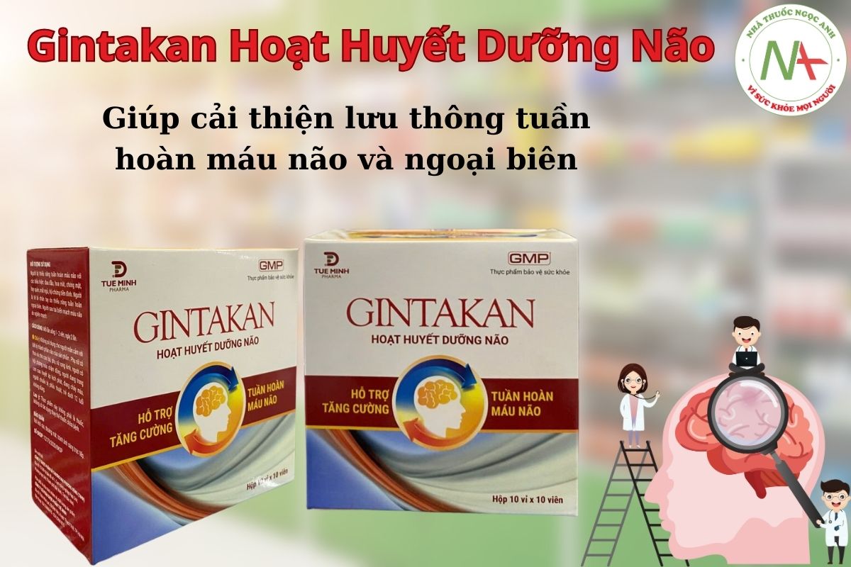 Gintakan Hoạt Huyết Dưỡng Não cải thiện lưu thông tuần hoàn máu