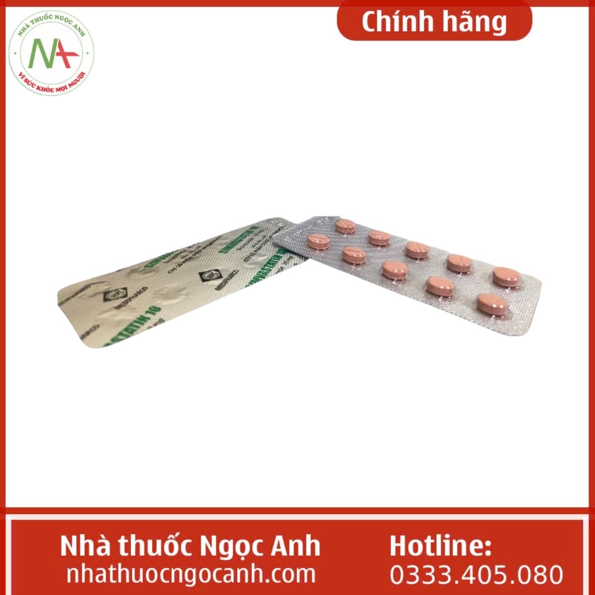  Thuốc Simvastatin 10 Medipharco