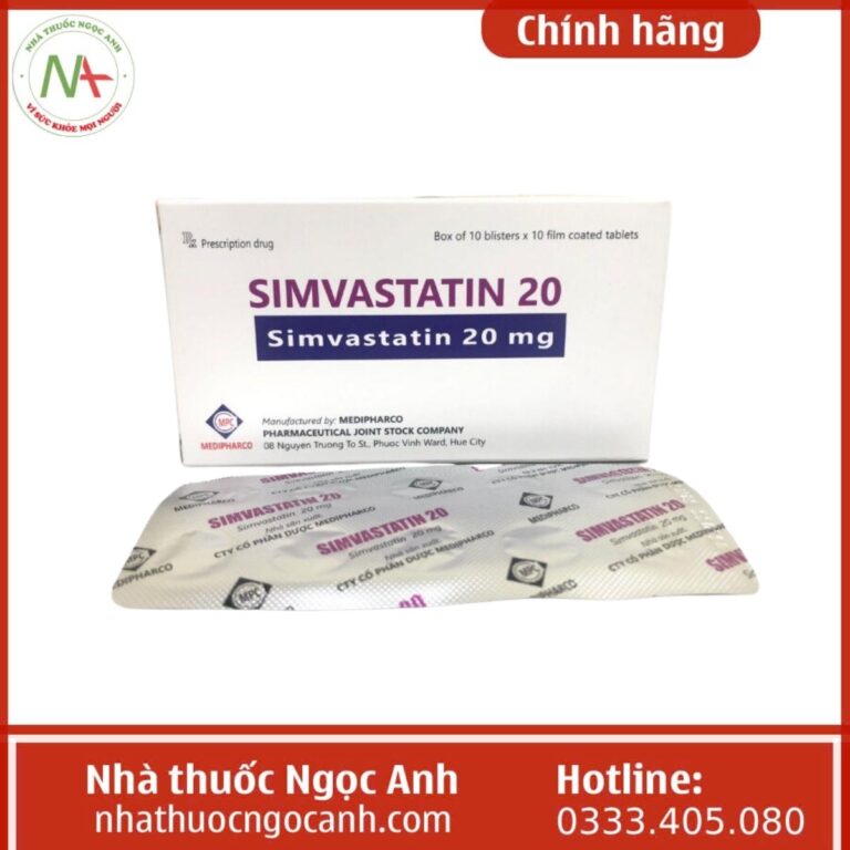  Thuốc Simvastatin 20 Medipharco