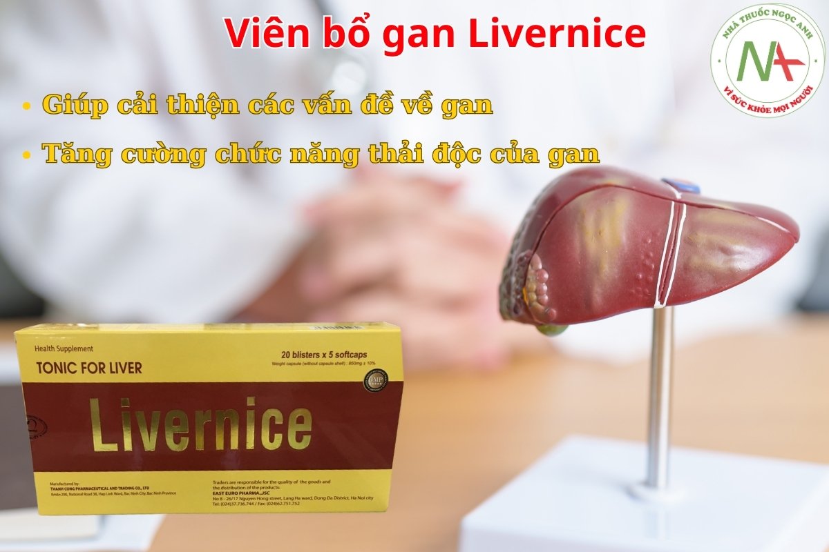 Viên bổ gan Livernice giúp cải thiện các vấn đề về gan