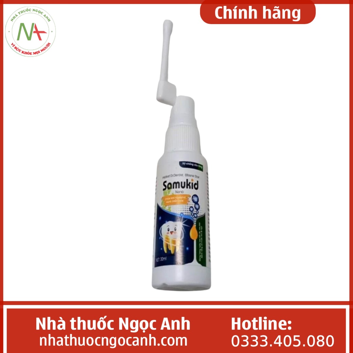 xịt Thơm Miệng Chống Sâu Răng Midikid Dr.Dentist Bibona Star Samukid Nano