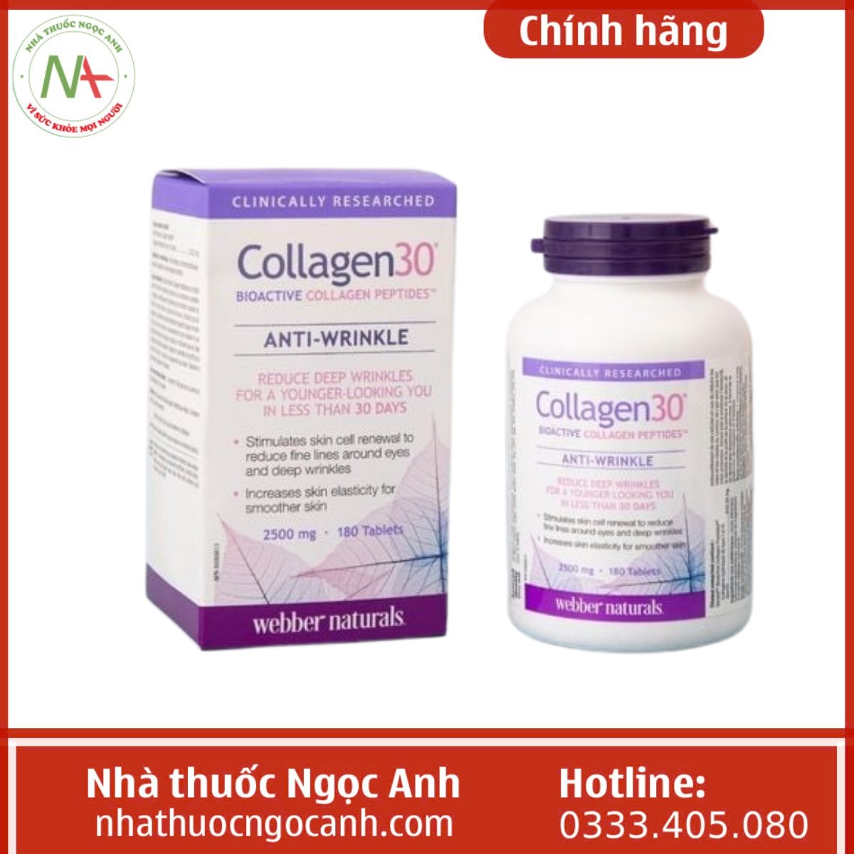 Collagen 30 Anti Wrinkle Webber Naturals có giá bao nhiêu, mua ở đâu?