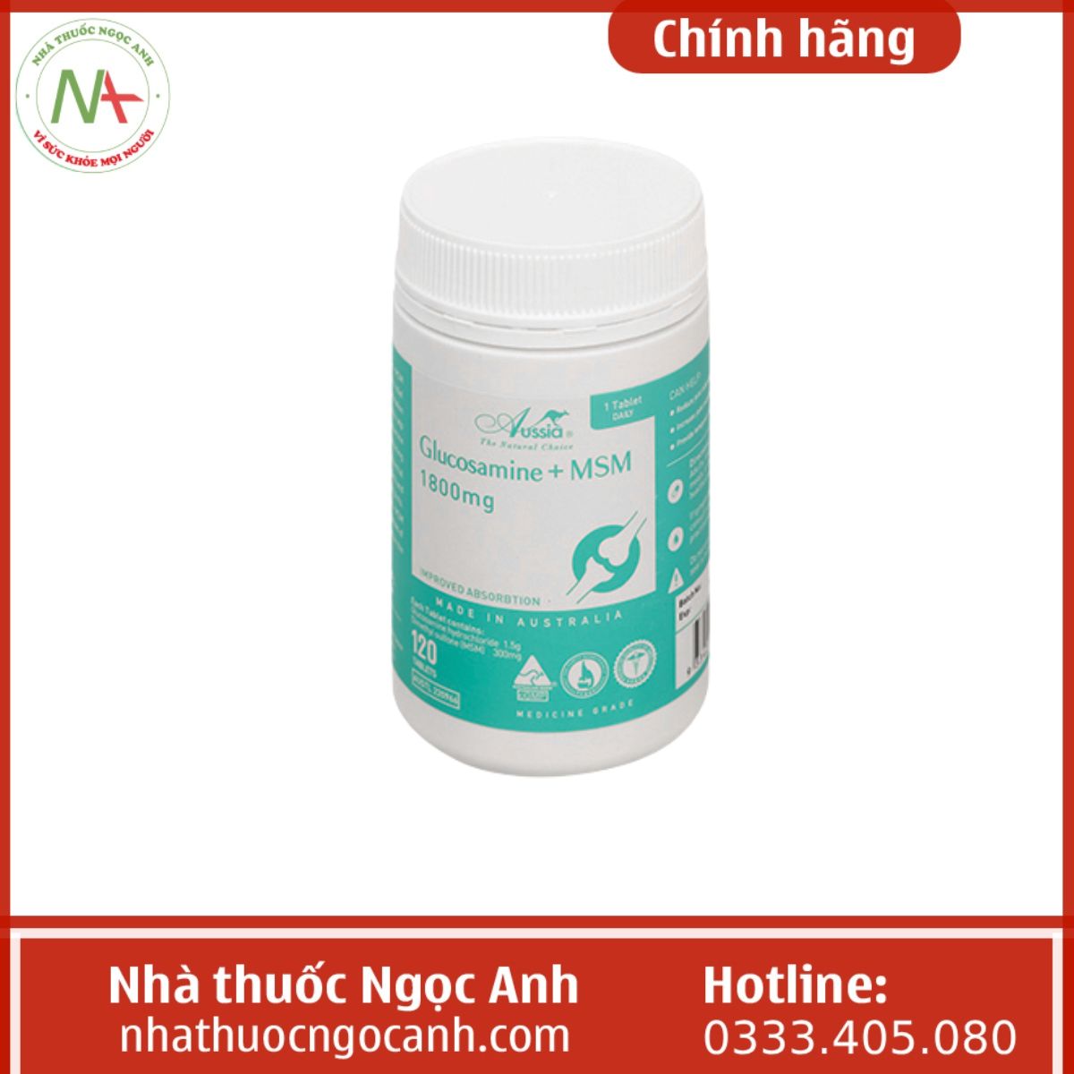 Glucosamine + MSM 1800mg Aussia