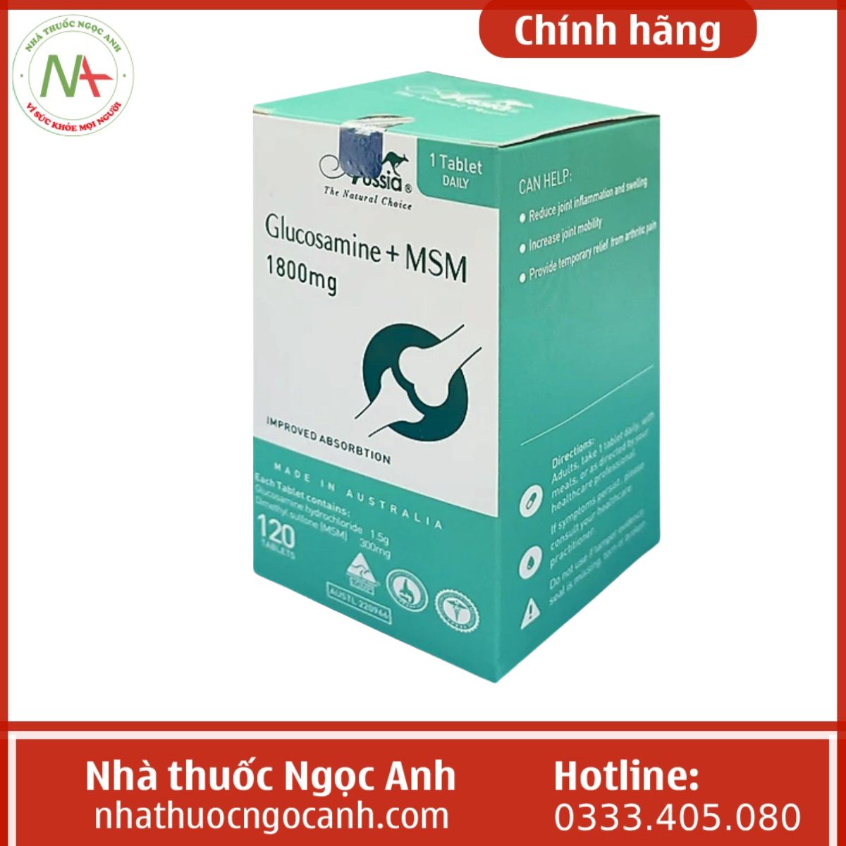 Glucosamine + MSM 1800mg Aussia