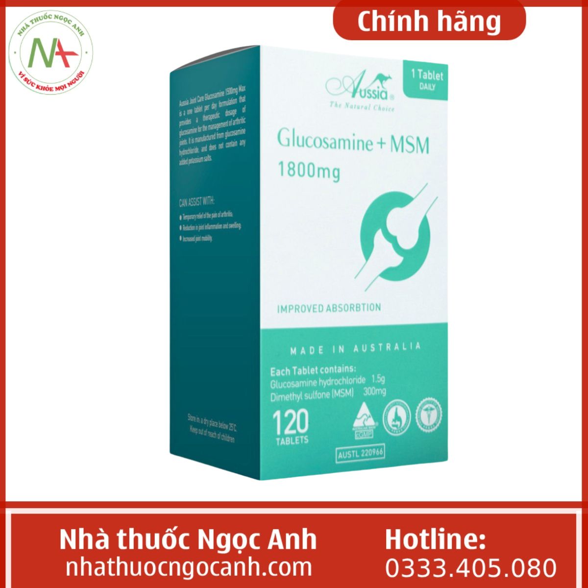 Glucosamine + MSM 1800mg Aussia