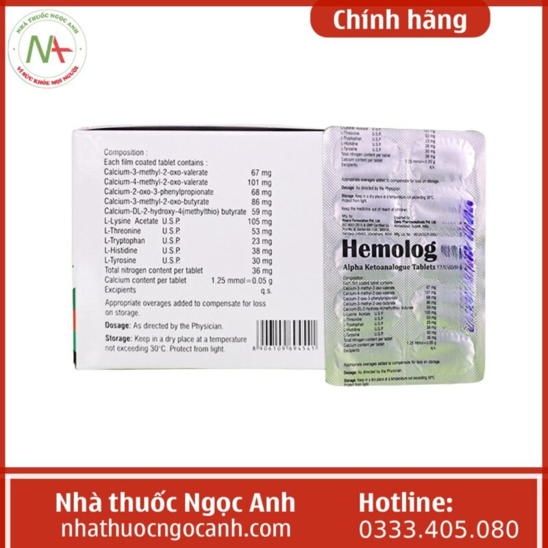 Thuốc Hemolog có tác dụng gì, giá bao nhiêu, mua ở đâu?