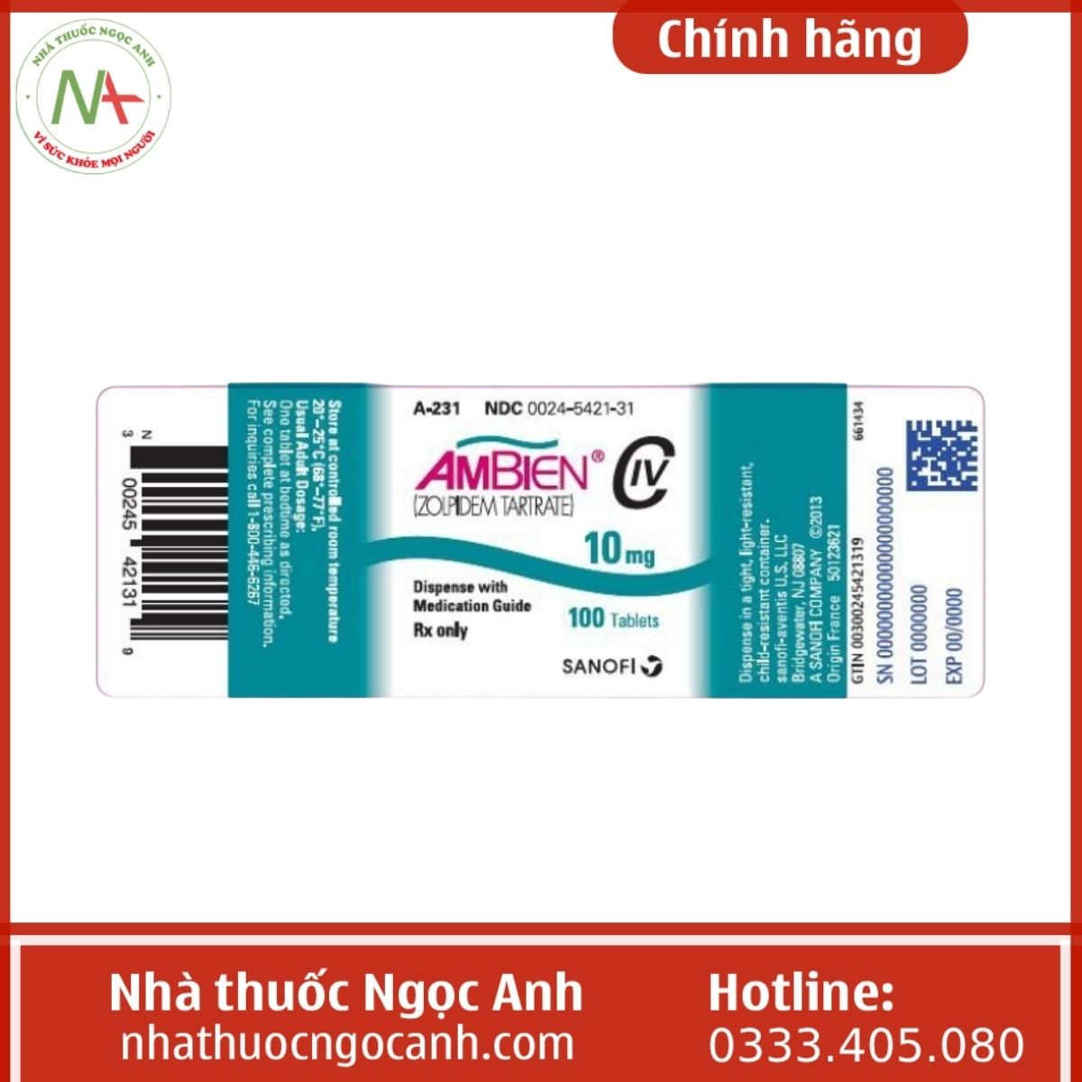 Thuốc Ambien 10mg