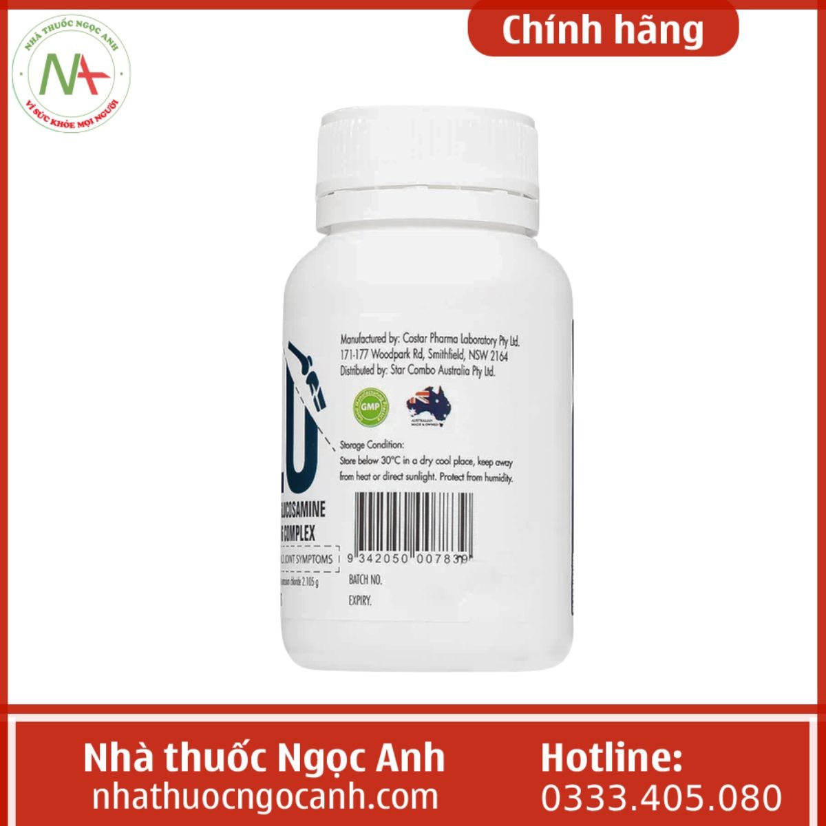 Thuốc Living Healthy Glucosamine Sulphate 1500mg Complex